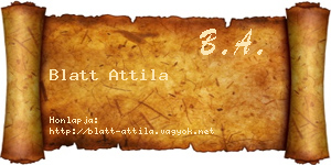 Blatt Attila névjegykártya
